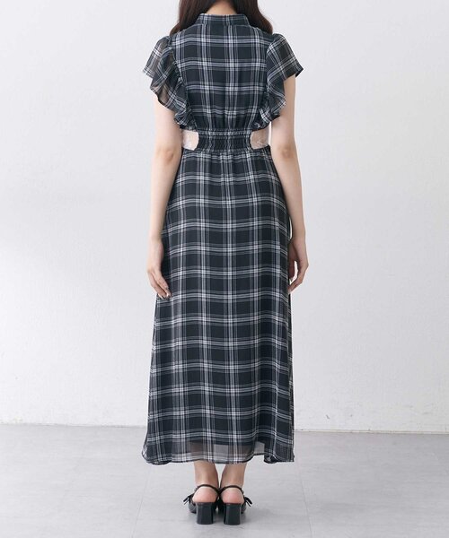 OLIVE des OLIVE（オリーブデオリーブ）の「【Belle Charme】Ribbon Neck Long Onepiece（ワンピース・レディース・ブラック/オフホワイト/チェック・SMALL/MEDIUM）」の13枚目の写真