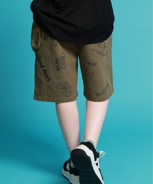 JACKROSE(ジャックローズ)の「YOIDORE 落書き ポーチバッグ ショートパンツ(その他パンツ・メンズ・インディゴブルー/カーキ・L/M)」の3枚目の写真