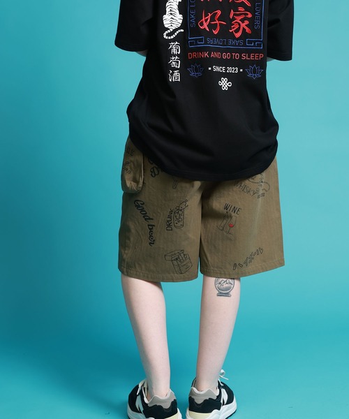 JACKROSE(ジャックローズ)の「YOIDORE 落書き ポーチバッグ ショートパンツ(その他パンツ・メンズ・インディゴブルー/カーキ・L/M)」の16枚目の写真