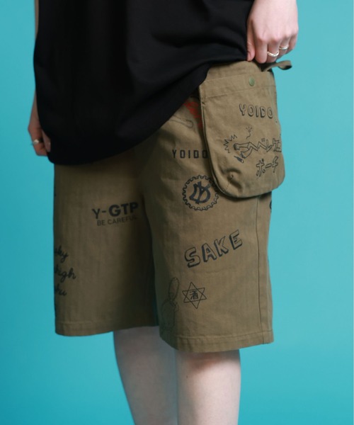JACKROSE(ジャックローズ)の「YOIDORE 落書き ポーチバッグ ショートパンツ(その他パンツ・メンズ・インディゴブルー/カーキ・L/M)」の17枚目の写真