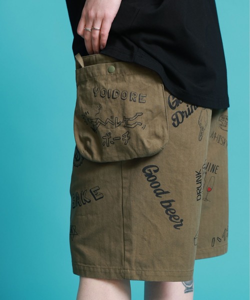 JACKROSE(ジャックローズ)の「YOIDORE 落書き ポーチバッグ ショートパンツ(その他パンツ・メンズ・インディゴブルー/カーキ・L/M)」の13枚目の写真