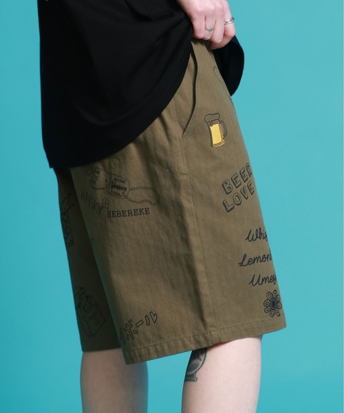 JACKROSE(ジャックローズ)の「YOIDORE 落書き ポーチバッグ ショートパンツ(その他パンツ・メンズ・インディゴブルー/カーキ・L/M)」の15枚目の写真