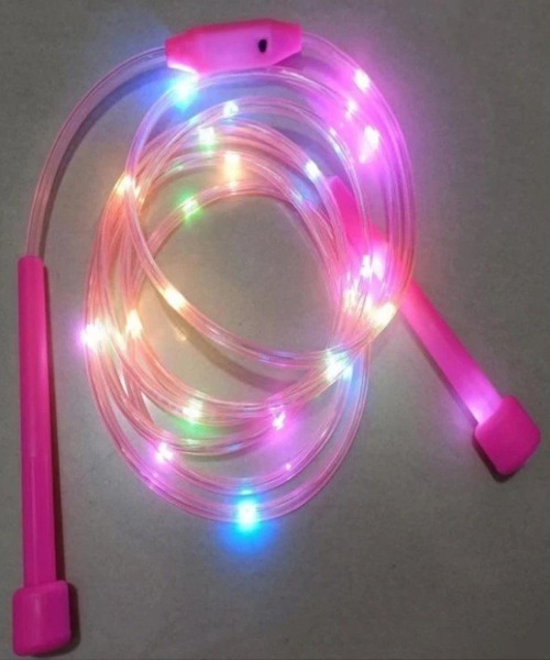 BACKYARD FAMILY（バックヤードファミリー）の「縄跳び なわとび LED 光る ライト パフォーマンス（スポーツグッズ・レディース・ブルー/オレンジ/ピンク/グリーン・FREE）」の3枚目の写真