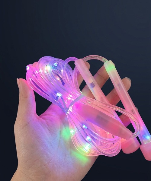 BACKYARD FAMILY（バックヤードファミリー）の「縄跳び なわとび LED 光る ライト パフォーマンス（スポーツグッズ・レディース・ブルー/オレンジ/ピンク/グリーン・FREE）」の12枚目の写真