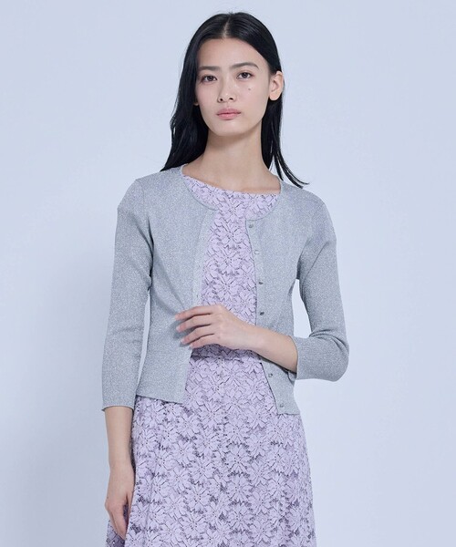 TOCCA(トッカ)の「ADORED LAME カーディガン(カーディガン/ボレロ・レディース・ピンク系/シルバー系/ゴールド系・SMALL/MEDIUM)」の1枚目の写真