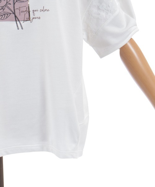 axes femme(アクシーズファム)の「アソートフラワープリントPO(Tシャツ/カットソー・レディース・グリーン/キナリ/ブルーグレー・FREE)」の7枚目の写真
