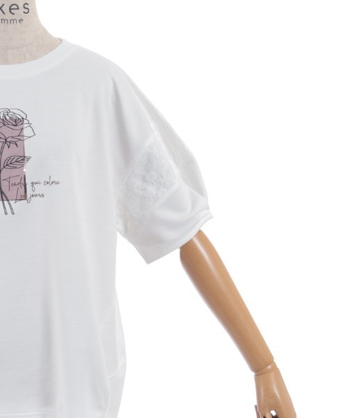 axes femme(アクシーズファム)の「アソートフラワープリントPO(Tシャツ/カットソー・レディース・グリーン/キナリ/ブルーグレー・FREE)」の9枚目の写真