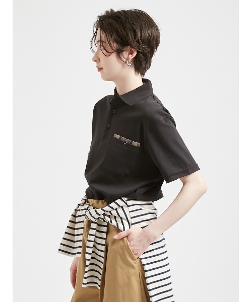 Barbour(バブアー)の「Corpatch コットン ポロシャツ(ポロシャツ・メンズ・ブラック/オリーブ・SMALL/MEDIUM/LARGE/X-LARGE)」の5枚目の写真