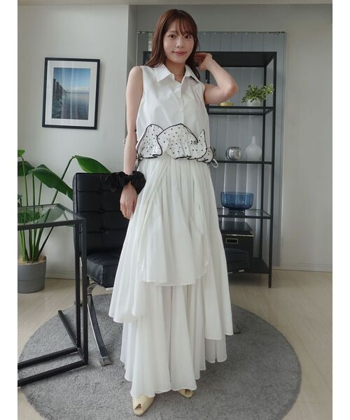 LAGUNAMOON(ラグナムーン)の「アシメティアードコットンスカート 【夏服】(スカート・レディース・オレンジ・SMALL/MEDIUM)」の13枚目の写真