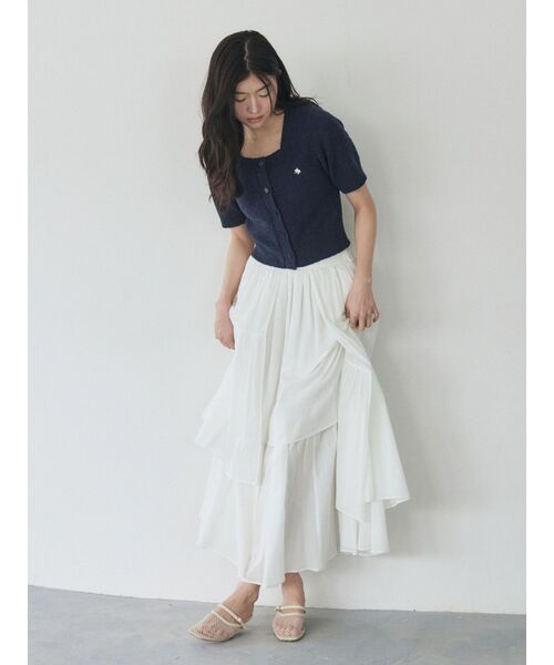 LAGUNAMOON(ラグナムーン)の「アシメティアードコットンスカート 【夏服】(スカート・レディース・オレンジ・SMALL/MEDIUM)」の6枚目の写真