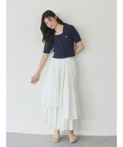 LAGUNAMOON(ラグナムーン)の「アシメティアードコットンスカート 【夏服】(スカート・レディース・オレンジ・SMALL/MEDIUM)」の5枚目の写真