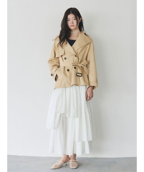 LAGUNAMOON(ラグナムーン)の「アシメティアードコットンスカート 【夏服】(スカート・レディース・オレンジ・SMALL/MEDIUM)」の4枚目の写真