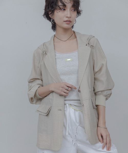 レディース 【美品】Eimee Law ミリタリーシアーブルゾン ブラック 