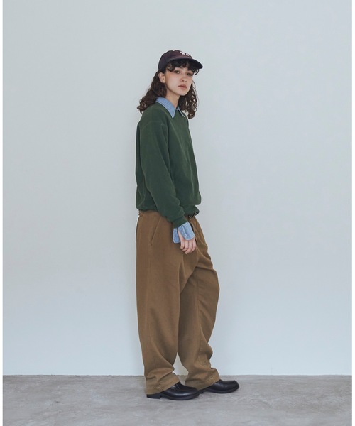 AUTHEN(オーセン)の「【AUTHEN】オーセン/ シルクナイズド スウェットシャツ(スウェット・メンズ・パープル系その他/グリーン系その他・MEDIUM/SMALL/LARGE)」の4枚目の写真