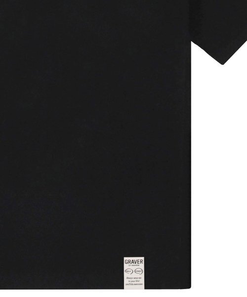 GRAVER（グレーバー）の「[ユニセックス]パピーフェイスホワイトスモールドローイングスマイル半袖Tシャツ_ブラック（Tシャツ/カットソー・レディース・ブラック・SMALL/MEDIUM/LARGE）」の2枚目の写真
