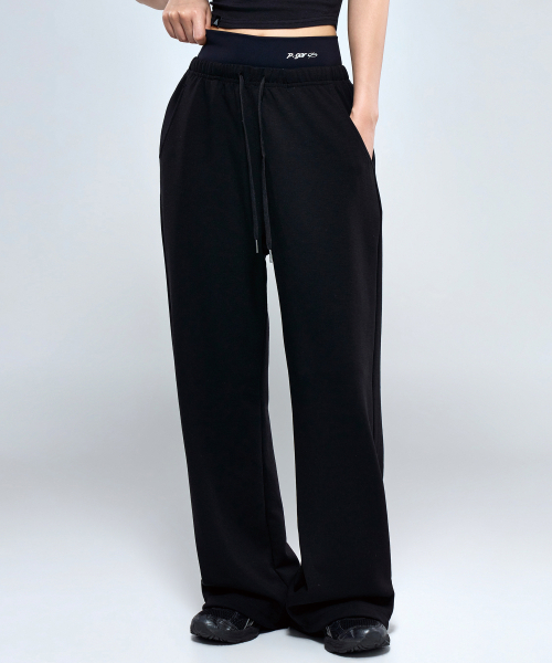 PHYSICAL GARMENTS（フィジカルガーメンツ）の「P5069 ウーマンレイヤードワイドパンツ [3COLOR]（スウェットパンツ・レディース・ブラック/ブラウン/アイボリー・SMALL/MEDIUM）」の12枚目の写真