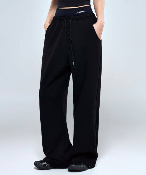 PHYSICAL GARMENTS（フィジカルガーメンツ）の「P5069 ウーマンレイヤードワイドパンツ [3COLOR]（スウェットパンツ・レディース・ブラック/ブラウン/アイボリー・SMALL/MEDIUM）」の13枚目の写真
