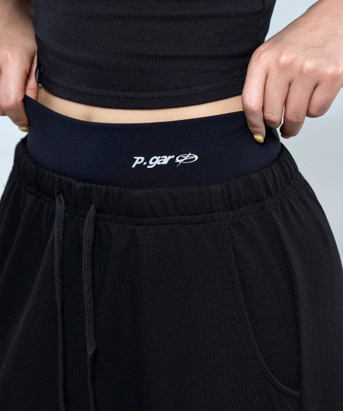 PHYSICAL GARMENTS（フィジカルガーメンツ）の「P5069 ウーマンレイヤードワイドパンツ [3COLOR]（スウェットパンツ・レディース・ブラック/ブラウン/アイボリー・SMALL/MEDIUM）」の15枚目の写真