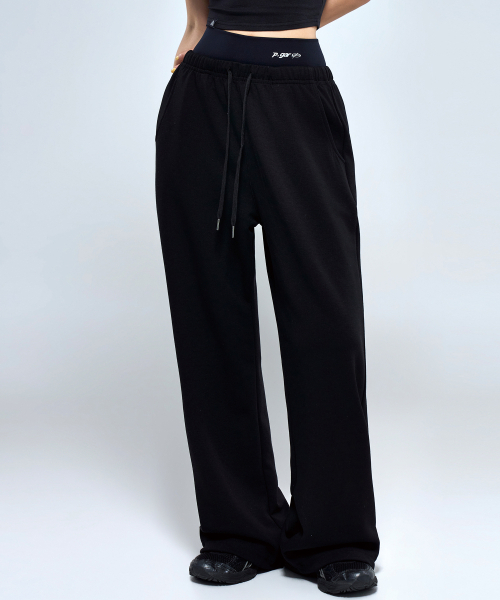 PHYSICAL GARMENTS（フィジカルガーメンツ）の「P5069 ウーマンレイヤードワイドパンツ [3COLOR]（スウェットパンツ・レディース・ブラック/ブラウン/アイボリー・SMALL/MEDIUM）」の18枚目の写真