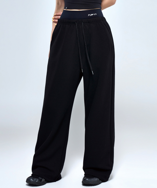 PHYSICAL GARMENTS（フィジカルガーメンツ）の「P5069 ウーマンレイヤードワイドパンツ [3COLOR]（スウェットパンツ・レディース・ブラック/ブラウン/アイボリー・SMALL/MEDIUM）」の20枚目の写真