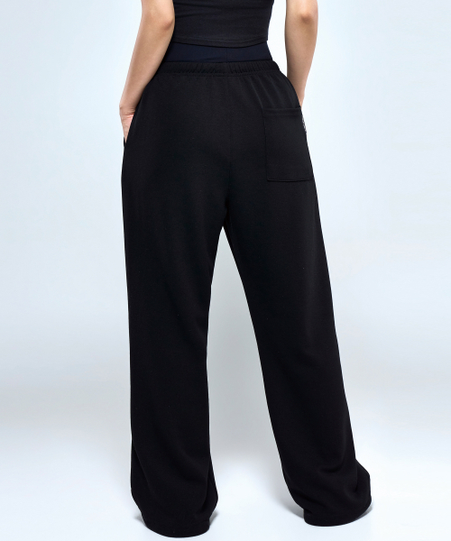 PHYSICAL GARMENTS（フィジカルガーメンツ）の「P5069 ウーマンレイヤードワイドパンツ [3COLOR]（スウェットパンツ・レディース・ブラック/ブラウン/アイボリー・SMALL/MEDIUM）」の21枚目の写真