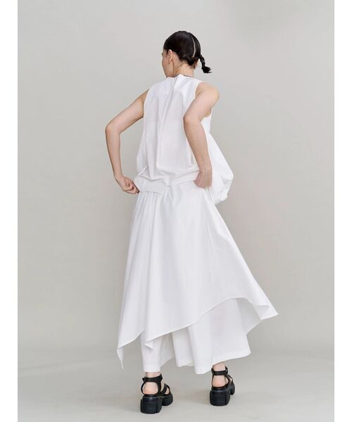 UN3D.（アンスリード）の「TW ASYMME LAYERED PT / タイプライターアシメレイヤードパンツ（その他パンツ・レディース・イエロー/ホワイト/ブルー/ブラック・38/36）」の6枚目の写真