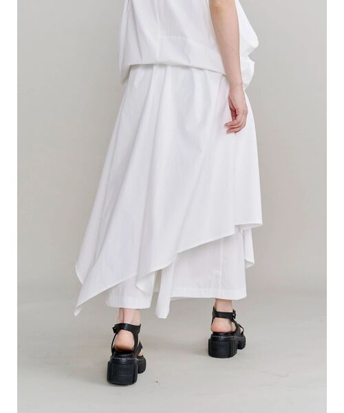 UN3D.（アンスリード）の「TW ASYMME LAYERED PT / タイプライターアシメレイヤードパンツ（その他パンツ・レディース・イエロー/ホワイト/ブルー/ブラック・38/36）」の10枚目の写真