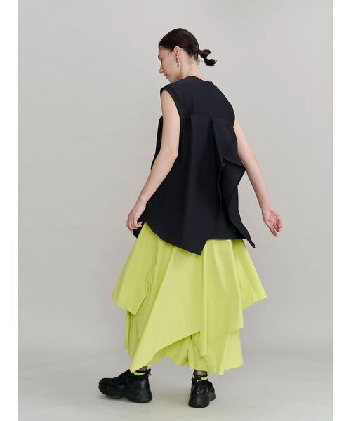 UN3D.（アンスリード）の「TW ASYMME LAYERED PT / タイプライターアシメレイヤードパンツ（その他パンツ・レディース・イエロー/ホワイト/ブルー/ブラック・38/36）」の12枚目の写真