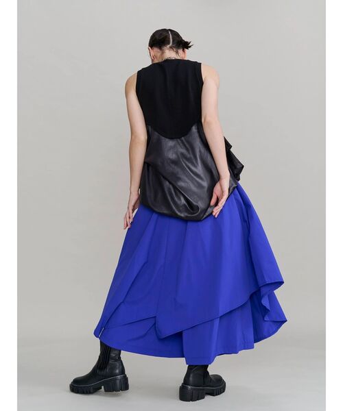 UN3D.（アンスリード）の「TW ASYMME LAYERED PT / タイプライターアシメレイヤードパンツ（その他パンツ・レディース・イエロー/ホワイト/ブルー/ブラック・38/36）」の19枚目の写真