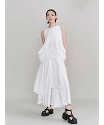 TW ASYMME LAYERED PT / タイプライターアシメレイヤードパンツ