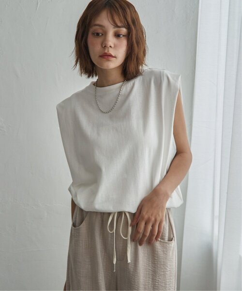 notch.(ノッチ)の「ショルダータックTシャツ(Tシャツ/カットソー・レディース・ブラック/オフホワイト・M)」の2枚目の写真