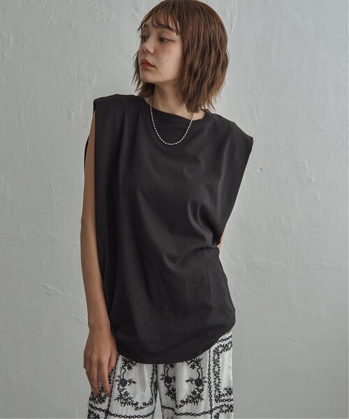 notch.(ノッチ)の「ショルダータックTシャツ(Tシャツ/カットソー・レディース・ブラック/オフホワイト・M)」の10枚目の写真