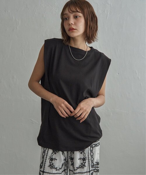 notch.(ノッチ)の「ショルダータックTシャツ(Tシャツ/カットソー・レディース・ブラック/オフホワイト・M)」の12枚目の写真