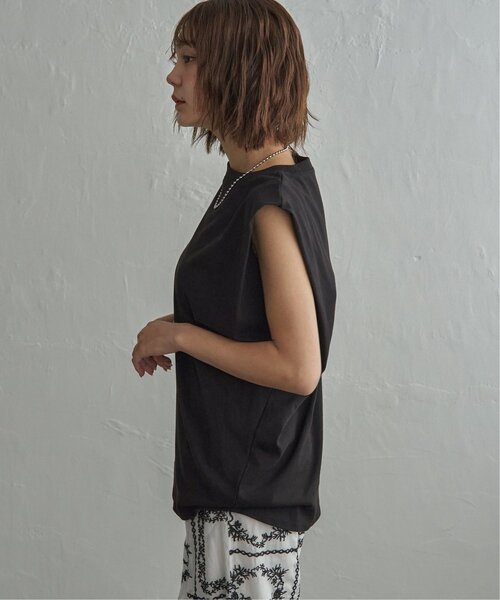 notch.(ノッチ)の「ショルダータックTシャツ(Tシャツ/カットソー・レディース・ブラック/オフホワイト・M)」の13枚目の写真