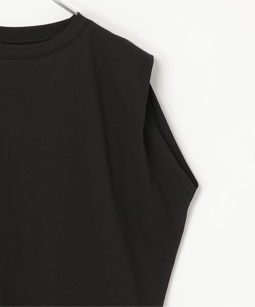 notch.(ノッチ)の「ショルダータックTシャツ(Tシャツ/カットソー・レディース・ブラック/オフホワイト・M)」の4枚目の写真