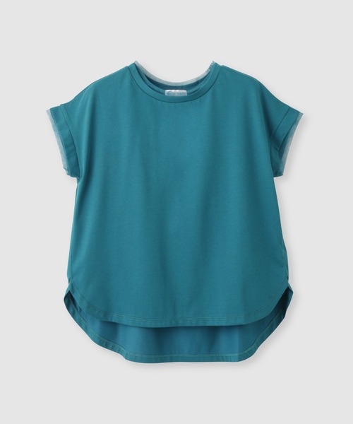 NAVY(ネイビー)の「【SARARI /サラリ】冷感 DRY チュールレース使いUVカットTシャツ(Tシャツ/カットソー・レディース・チャコール/ターコイズブルー/オフホワイト・M/L)」の19枚目の写真