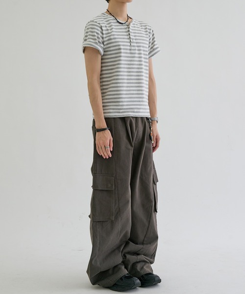EPNK(イーピーエヌケー)の「Tuck utility cargo pants / タックユーティリティカーゴパンツ(カーゴパンツ・メンズ・ブラック/チャコールグレー・MEDIUM/LARGE/SMALL)」の15枚目の写真