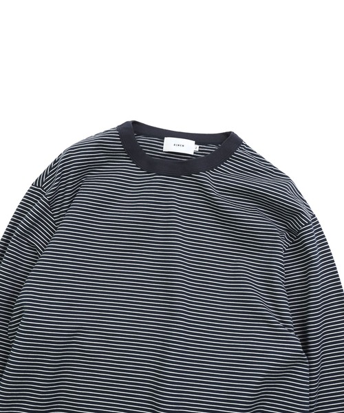 DOMINGO SELECT（ドミンゴセレクト）の「[RINEN] 天竺ボーダー クルーネック（Tシャツ/カットソー・メンズ・ネイビー系・2/3）」の10枚目の写真