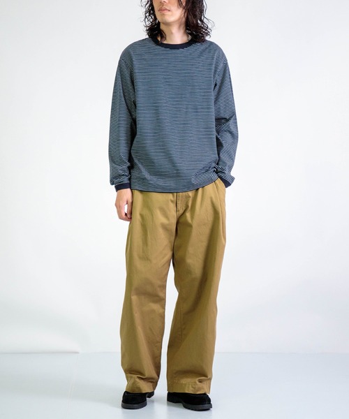 DOMINGO SELECT（ドミンゴセレクト）の「[RINEN] 天竺ボーダー クルーネック（Tシャツ/カットソー・メンズ・ネイビー系・2/3）」の3枚目の写真