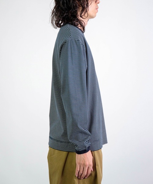DOMINGO SELECT（ドミンゴセレクト）の「[RINEN] 天竺ボーダー クルーネック（Tシャツ/カットソー・メンズ・ネイビー系・2/3）」の6枚目の写真