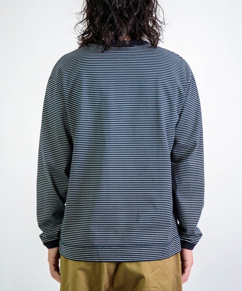 DOMINGO SELECT（ドミンゴセレクト）の「[RINEN] 天竺ボーダー クルーネック（Tシャツ/カットソー・メンズ・ネイビー系・2/3）」の7枚目の写真