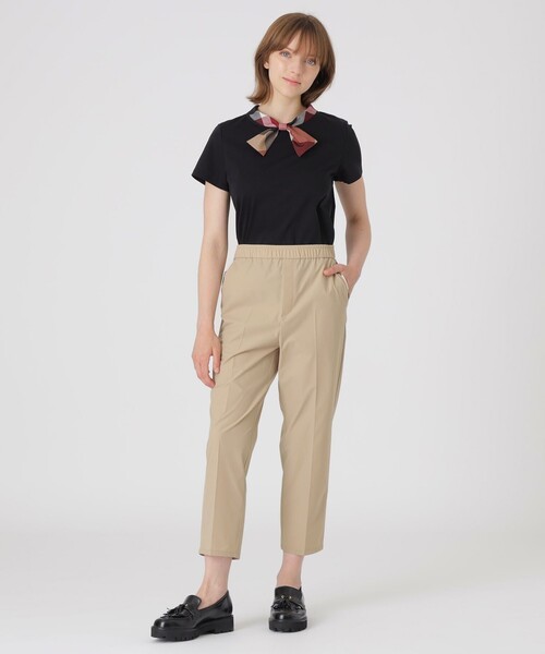 BLUE LABEL CRESTBRIDGE(ブルーレーベルクレストブリッジ)の「【はっ水】【UVカット】【接触冷感】ストレッチプルーフクロステーパードパンツ(その他パンツ・レディース・ダークネイビー/ベージュ・38/36/40)」の9枚目の写真