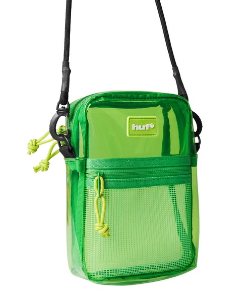 HUF(ハフ)の「MERCER TRANSPARENT SIDE BAG(バックパック/リュック・メンズ・グリーン/オレンジ/ブラック系その他・O/S)」の9枚目の写真