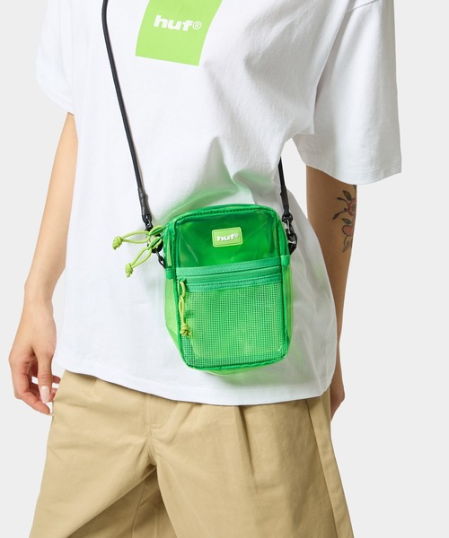 HUF(ハフ)の「MERCER TRANSPARENT SIDE BAG(バックパック/リュック・メンズ・グリーン/オレンジ/ブラック系その他・O/S)」の13枚目の写真