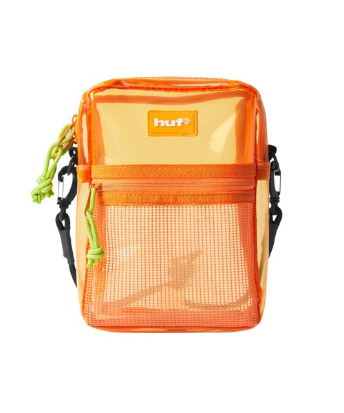 HUF(ハフ)の「MERCER TRANSPARENT SIDE BAG(バックパック/リュック・メンズ・グリーン/オレンジ/ブラック系その他・O/S)」の7枚目の写真
