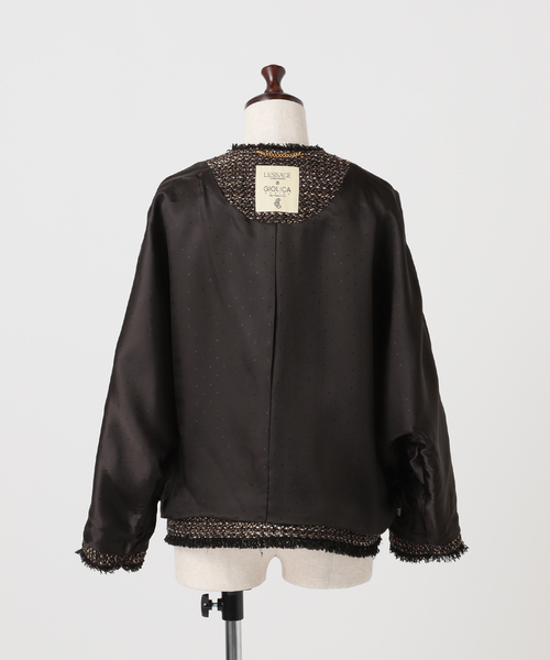 journal standard L'essage(ジャーナルスタンダードレサージュ)の「GIOLICA TWEED ドルマンジャケット(その他アウター・レディース・ベージュ/ブラウン・FREE)」の5枚目の写真