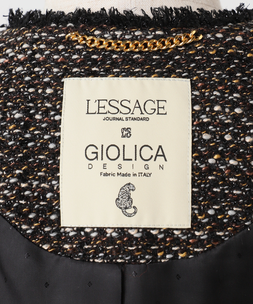 journal standard L'essage(ジャーナルスタンダードレサージュ)の「GIOLICA TWEED ドルマンジャケット(その他アウター・レディース・ベージュ/ブラウン・FREE)」の6枚目の写真