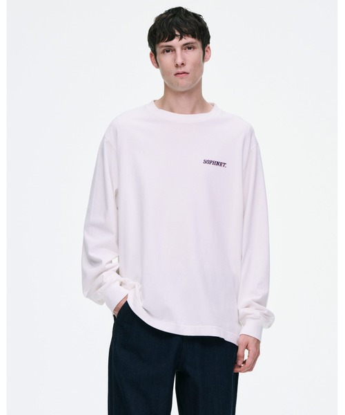 SOPHNET.(ソフネット)の「VINTAGE LOGO L/S WIDE TEE(Tシャツ/カットソー・メンズ・チャコールグレー/ホワイト/イエロー・1/2/3/4)」の4枚目の写真