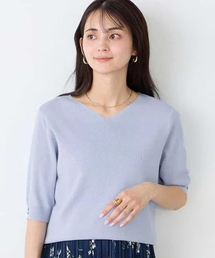セール】1986サガラ刺繍ロゴ ショート丈ニットトップス（ニット