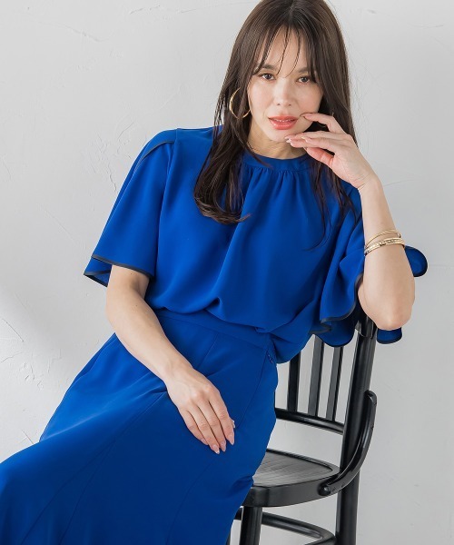 Viaggio Blu(ビアッジョブルー)の「接触冷感ブラウス(シャツ/ブラウス・レディース・ネイビー・M)」の18枚目の写真